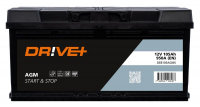 DRIVE+ AKKU 100AH AGM / 394×175×190