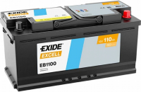 EXIDE Excell EB1100 / 12V, 110Ah, 850A / 392x175x190 - +