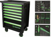 KS TOOLS Työkaluvaunu, 7 laatikkoa, COMPETITION ja 119 premium-työkalua