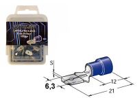 Autoline LAATTALIITIN 6.3mm UROS, sininen 100kpl