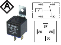 WEHRLE Rele  12V 30A 4-napainen