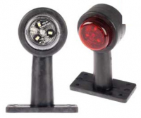 AUTOLINE LED-Äärivalo PUNA/VALKOINEN KUMIVARSI 12-24V