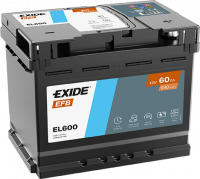 EXIDE Start-Stop Efb EL600 / 12V, 60Ah, 640A / 242x175x190 - +