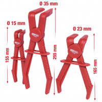 KS TOOLS Letkuliitinpihtisarja 90ast kulma, 3-osainen