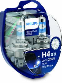 Polttimopari PHILIPS H4 12V RACINGVISION GT200 Blister