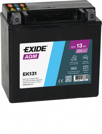 EXIDE Agm EK131 / 12V, 13Ah, 200A / 150x90x145