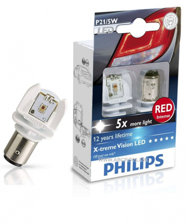 Polttimopari PHILIPS LED 12/24V punainen
