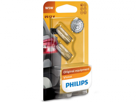 Polttimopari PHILIPS W5W 12V BLISTER