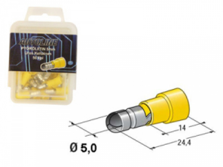 Autoline PYÖRÖLIITIN 5mm UROS keltainen 50kpl