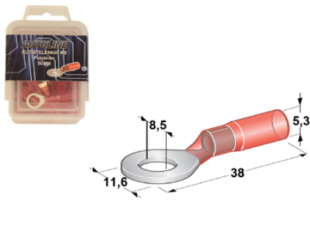 Autoline KUTISTELENKKI  8,4mm Punainen 50kpl