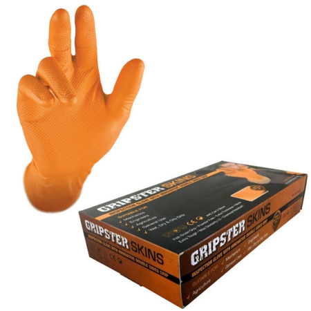 Kertakäyttökäsine GRIP ORANGE, 50kpl/rs 